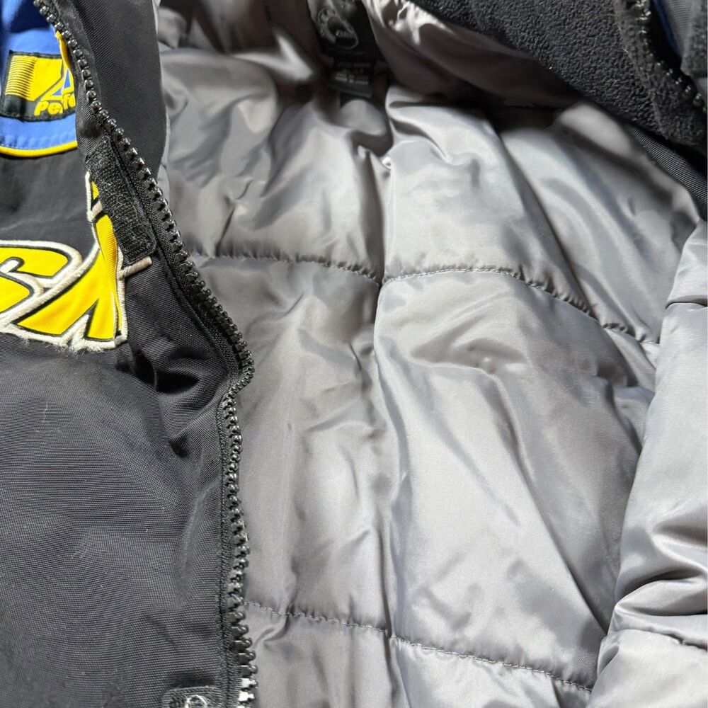 Vintage Ski-Doo Snowmobile Jacket Large Tall BRP Rotax Racing Blue Black Y2K L/T - Picture 11 of 13